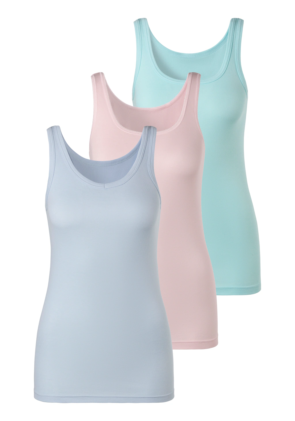 petite fleur Achselhemd, (3er-Pack), aus reiner Baumwolle, Tanktop, Unterzi günstig online kaufen