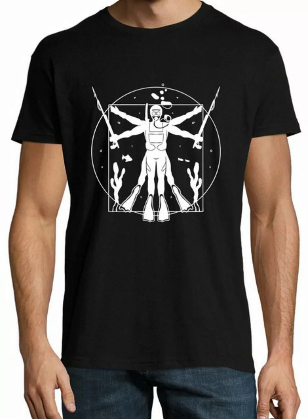 Youth Designz Print-Shirt Da Vinci Taucher Herren T-Shirt mit lustigen Logo günstig online kaufen