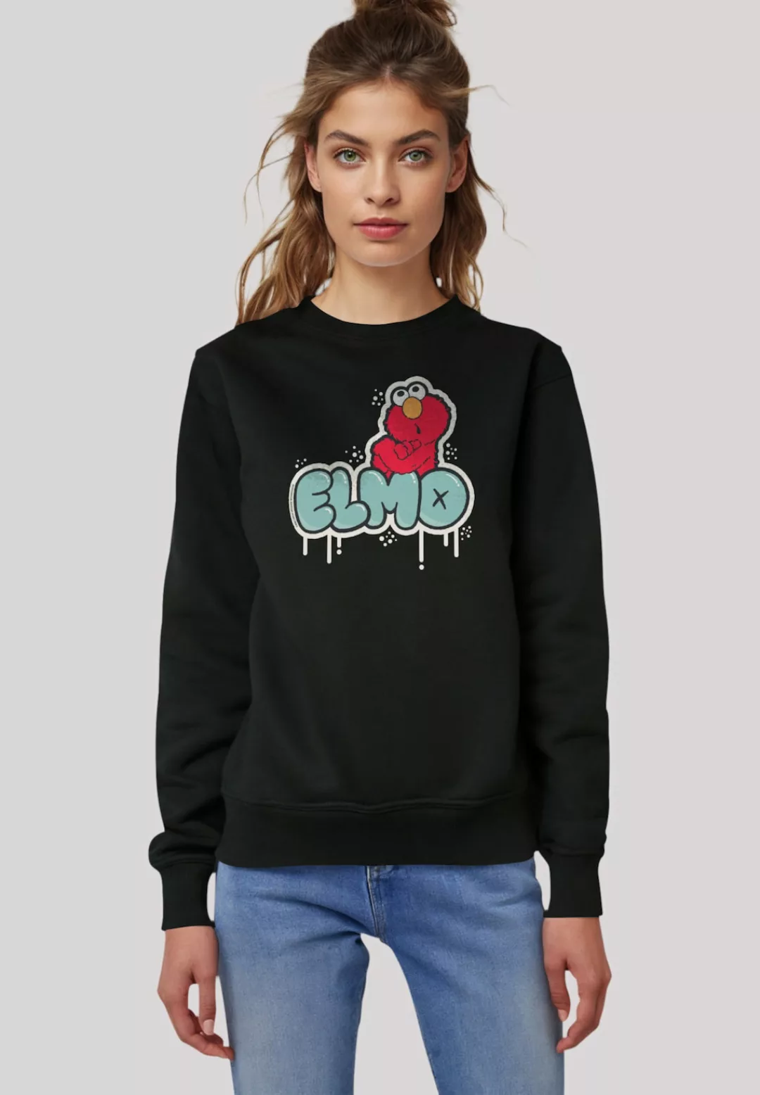 F4NT4STIC Sweatshirt "Sesamstraße Elmo Graffiti", Premium Qualität,Nostalgi günstig online kaufen