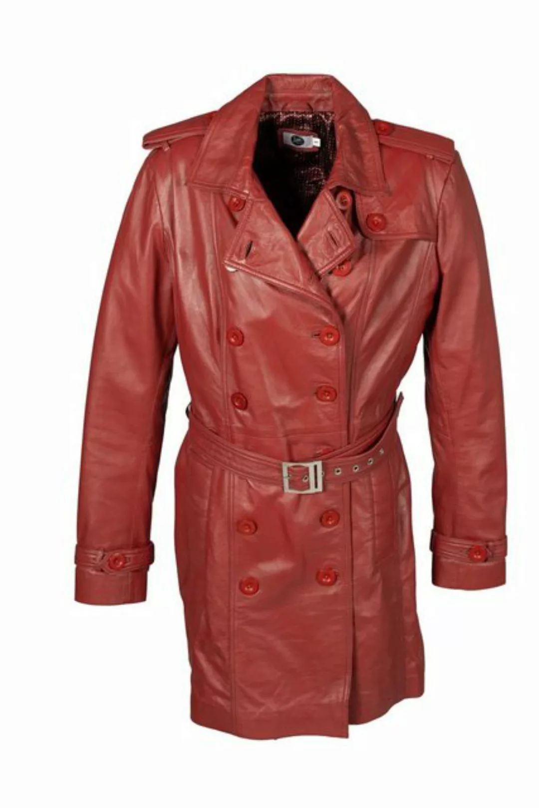 Be Noble Ledermantel Westminster rot Schicker Trenchcoat im dunklem Rot günstig online kaufen