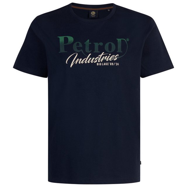 Petrol Industries Rundhalsshirt Große Größen Herren T-Shirt dunkelblau Logo günstig online kaufen