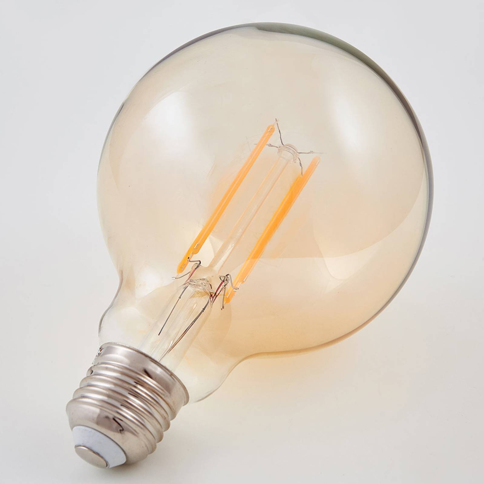 E27 LED-Globelampe Filament 6W 500lm, amber 1.800K günstig online kaufen