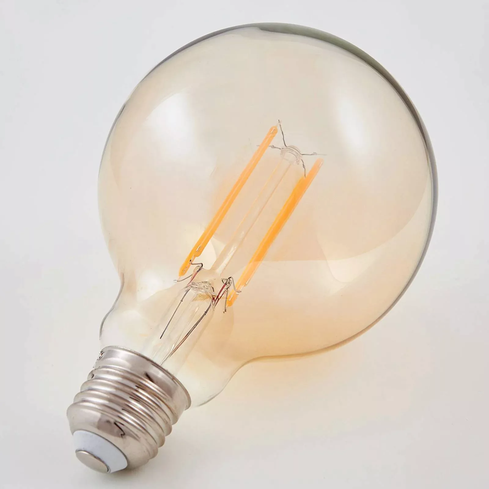 E27 LED-Globelampe Filament 6W 500lm, amber 1.800K günstig online kaufen