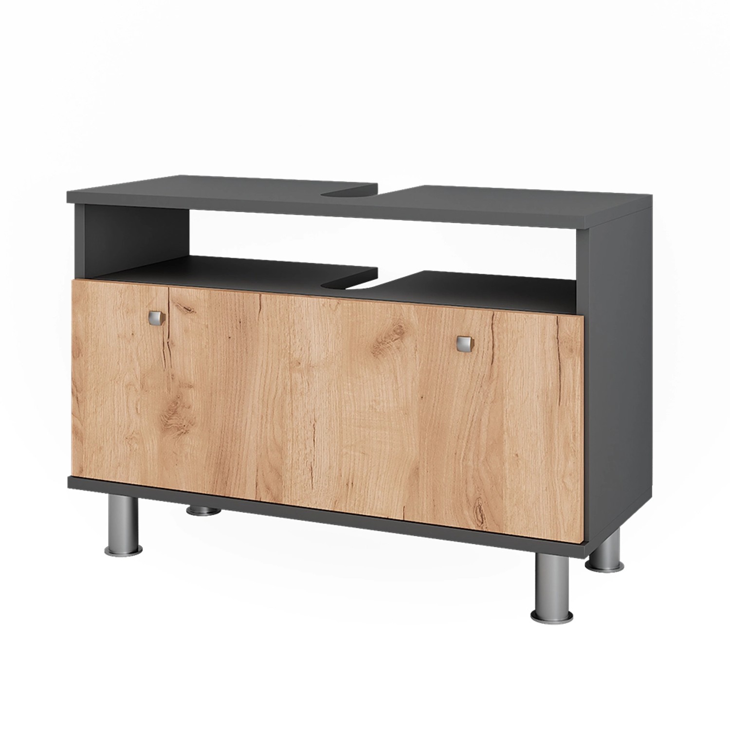Vicco Waschbeckenunterschrank Fynn Anthrazit/Goldkraft Eiche 80 x 54 cm mit günstig online kaufen