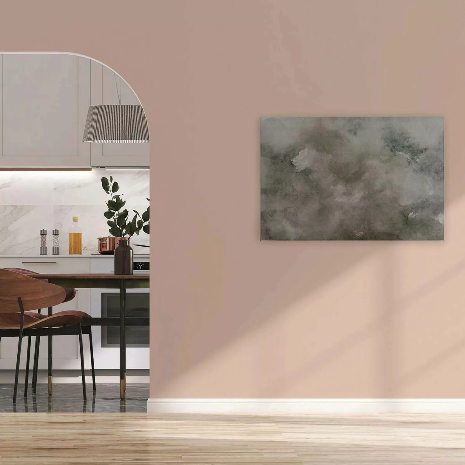 Bricoflor Aquarell Bild Abstrakt Grau Beige Wandbild In 120 X 80 Cm Für Woh günstig online kaufen