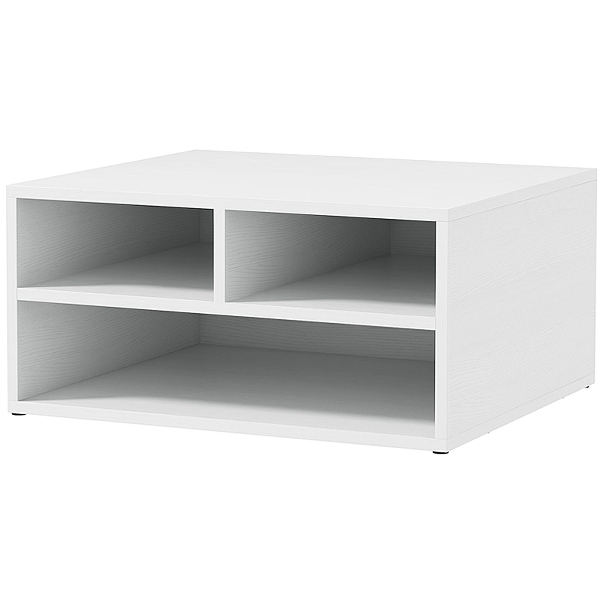 HOMCOM Schreibtischorganizer in Weiß mit 3 Fächern und Druckerständer 47 x günstig online kaufen