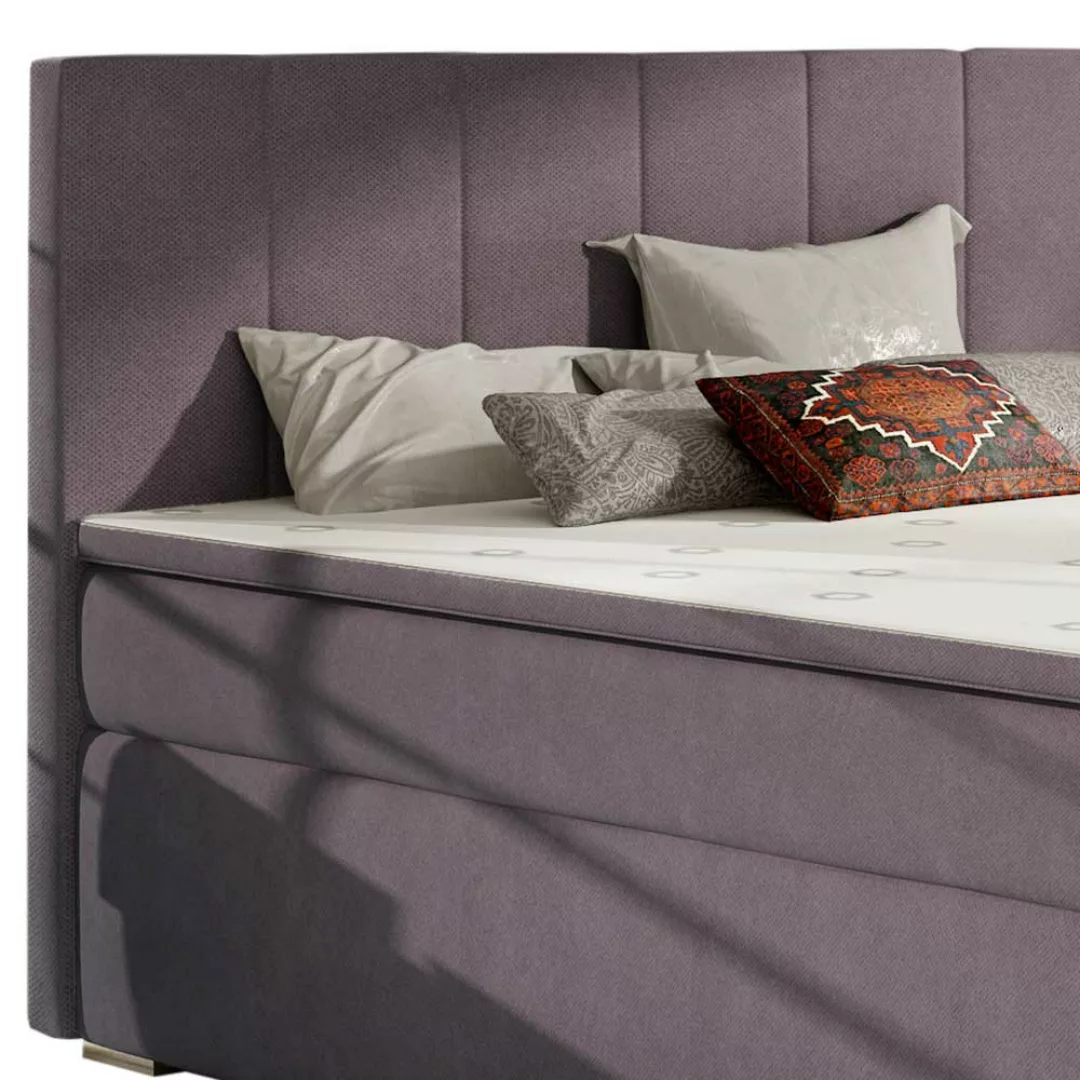 Stauraum Betten Doppel Bett in Mauve 60 cm Einstiegshöhe günstig online kaufen