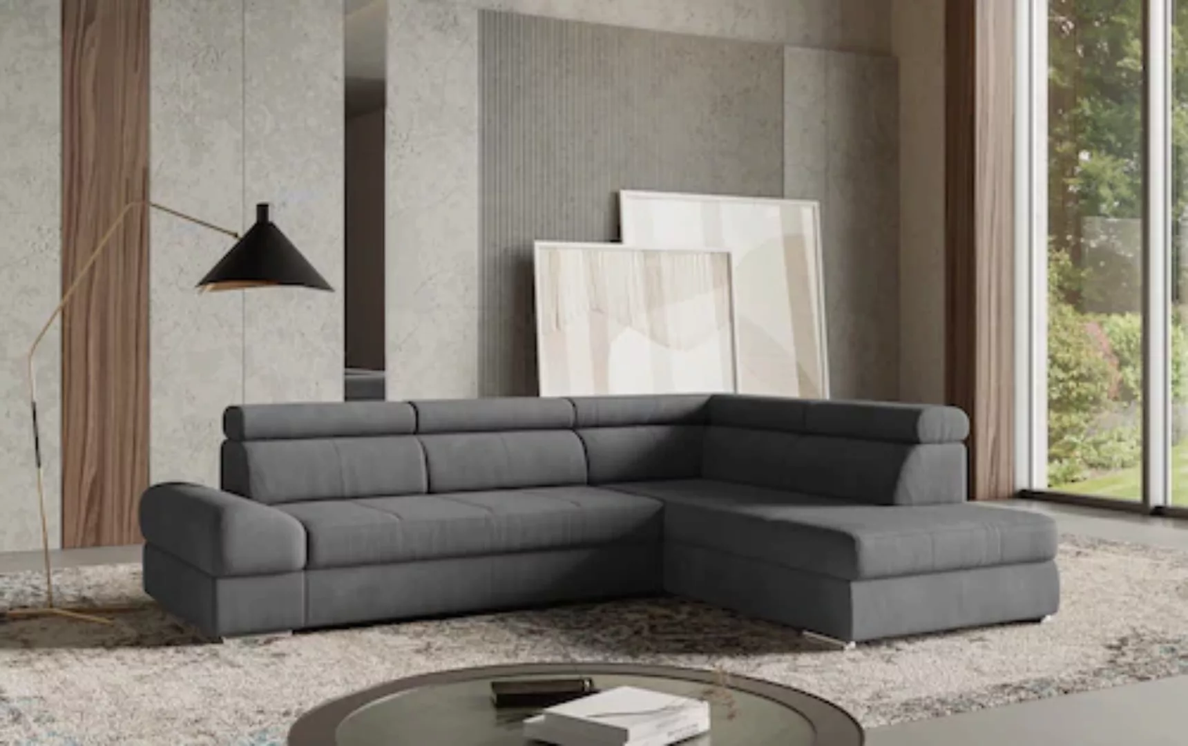 sit&more Ecksofa "Broadway L-Form", mit verstellbaren Kopfteilen, wahlweise günstig online kaufen