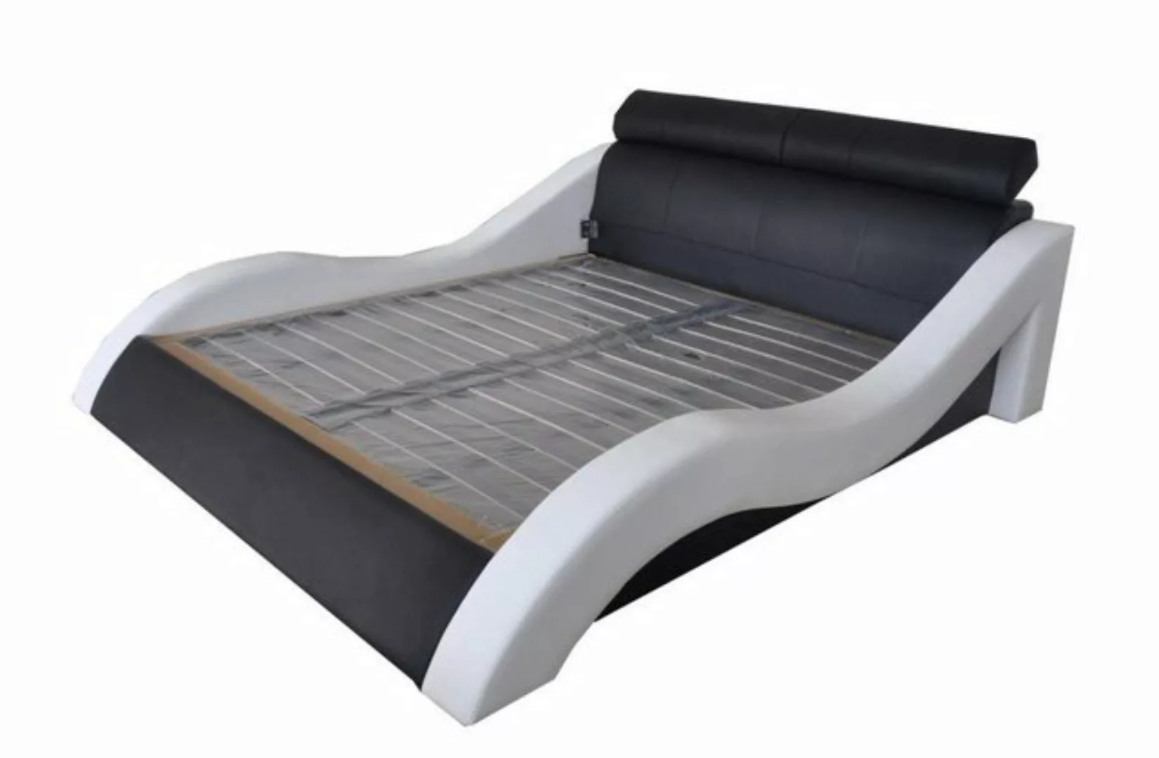 JVmoebel Bett Doppel Luxus Design Leder Bett Polster Betten Moderne Multifu günstig online kaufen