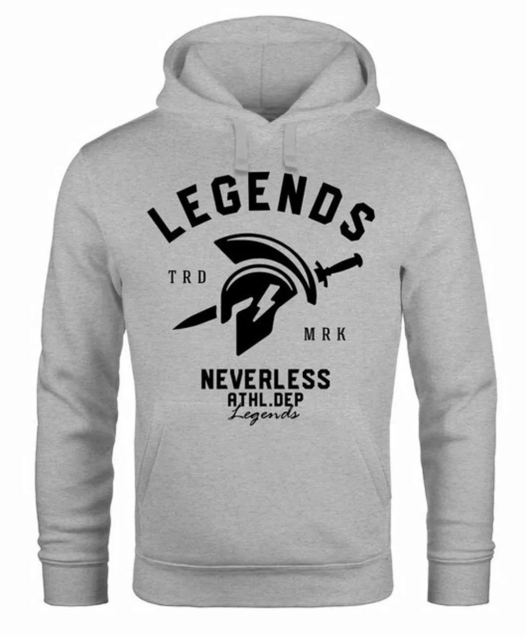 Neverless Hoodie Cooles Kapuzenpullover T-Shirt Legends Sparta Gladiator Gy günstig online kaufen
