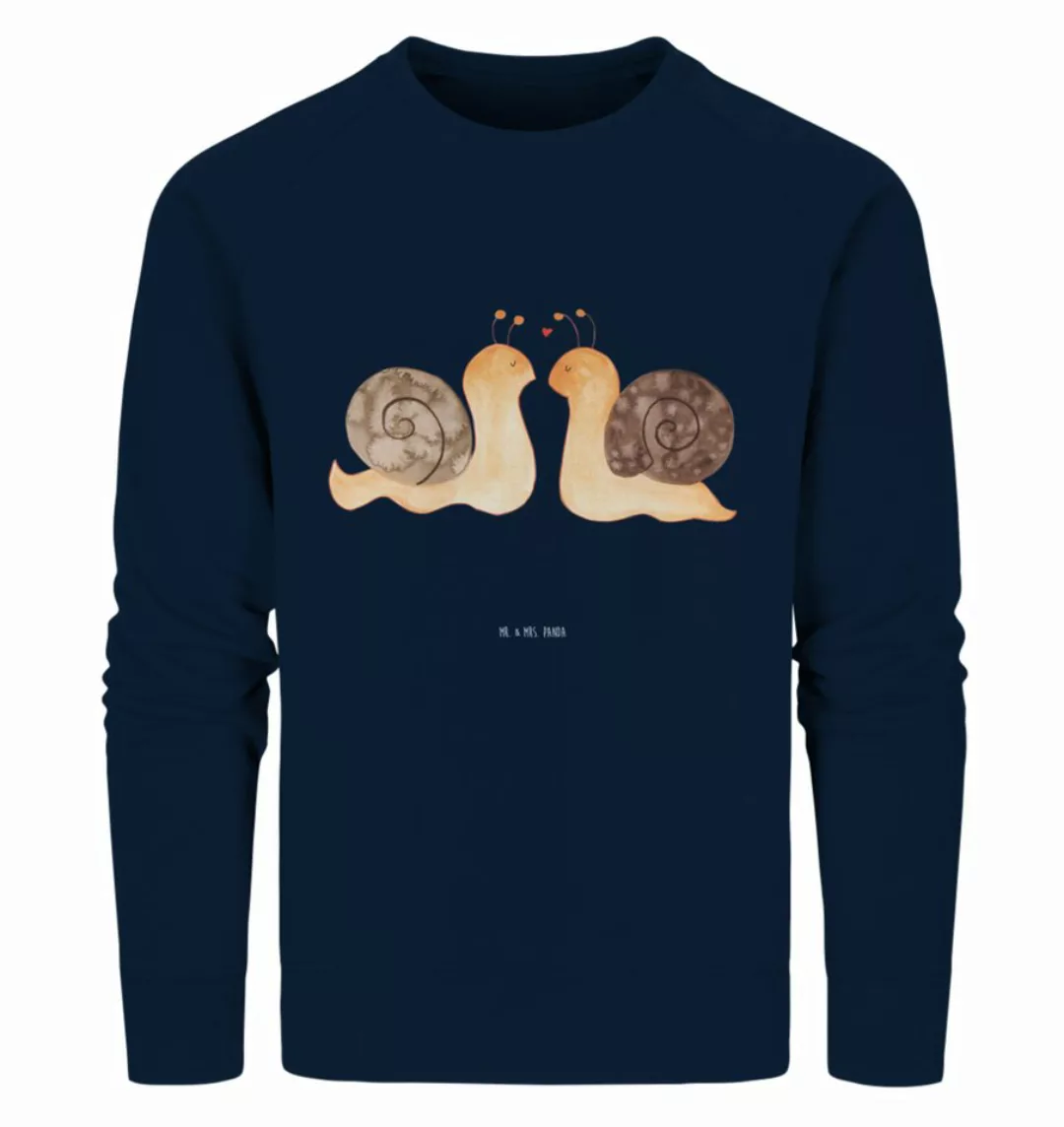 Mr. & Mrs. Panda Longpullover Größe S Schnecken Liebe - French Navy - Gesch günstig online kaufen