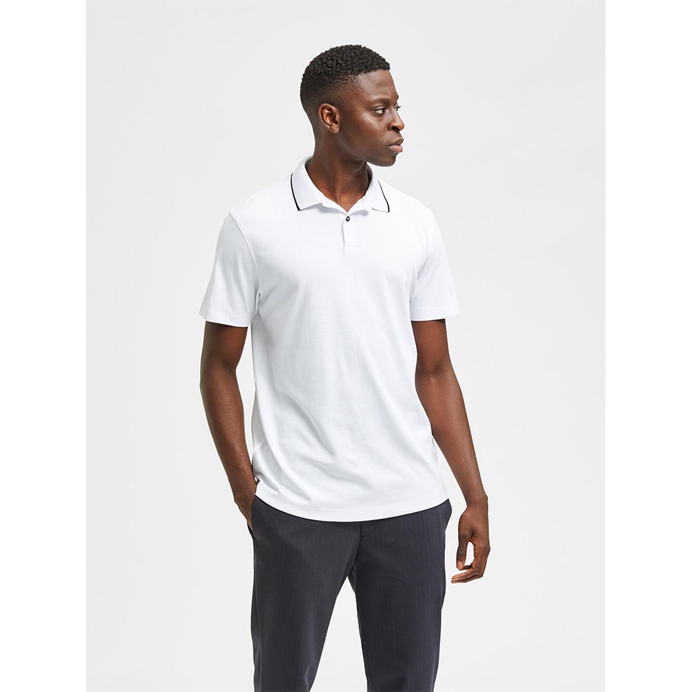 Selected Leroy Coolmax Kurzarm Polo L Bright White günstig online kaufen