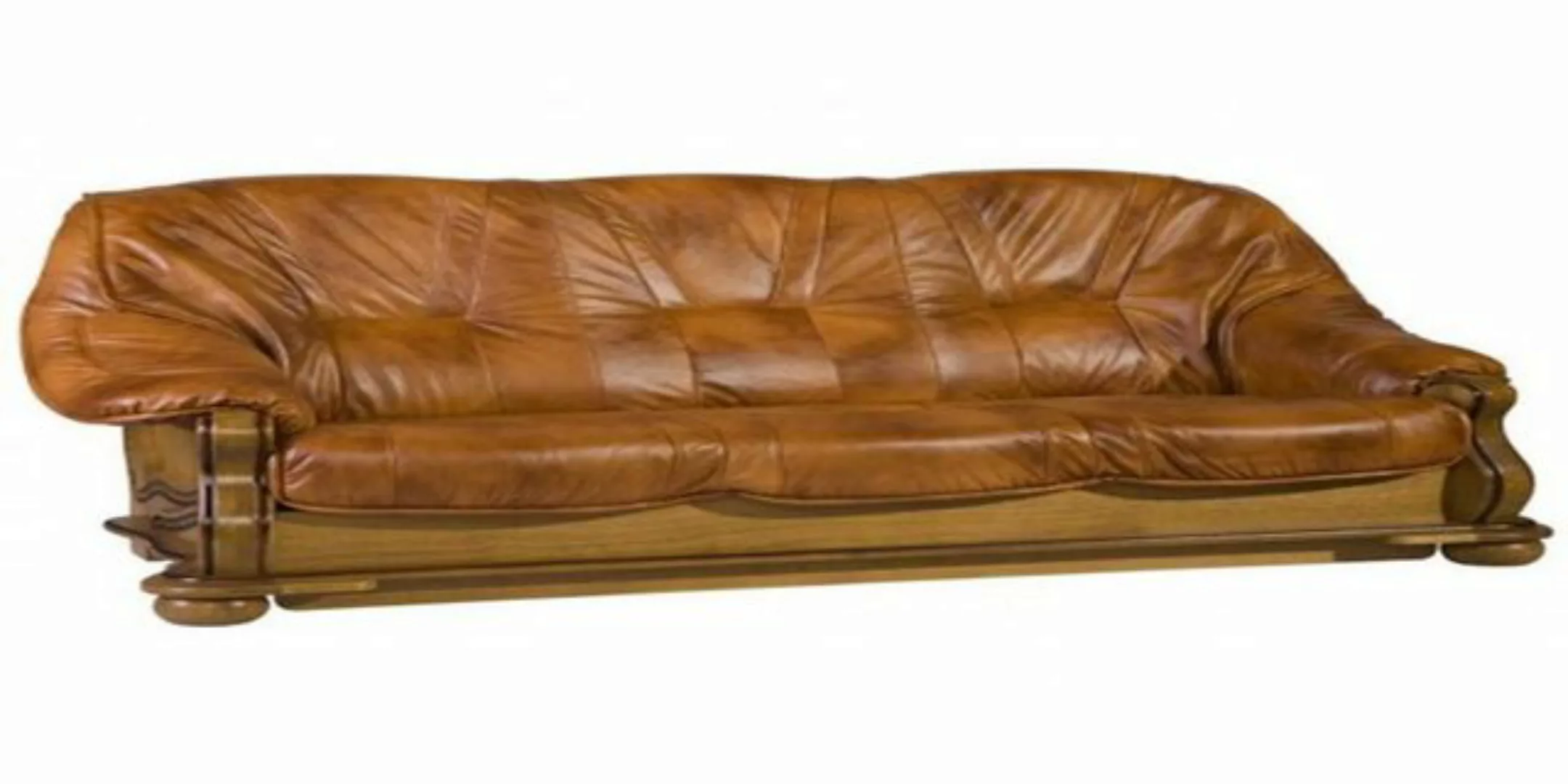 Xlmoebel Sofa Neues Ledersofa in klassischem Stil für drei Personen - Polst günstig online kaufen