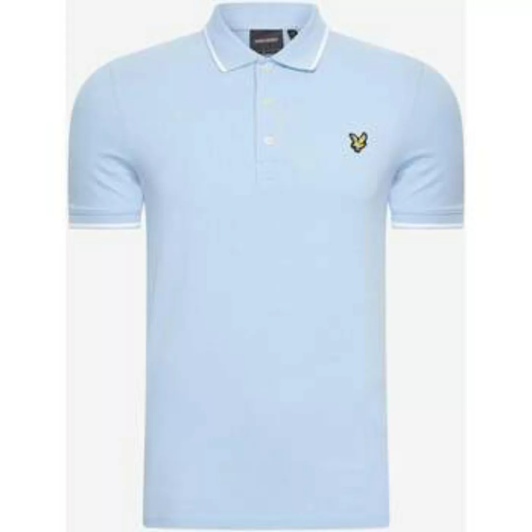 Lyle & Scott  T-Shirts & Poloshirts Poloshirt mit Streifen – hellblau weiß günstig online kaufen