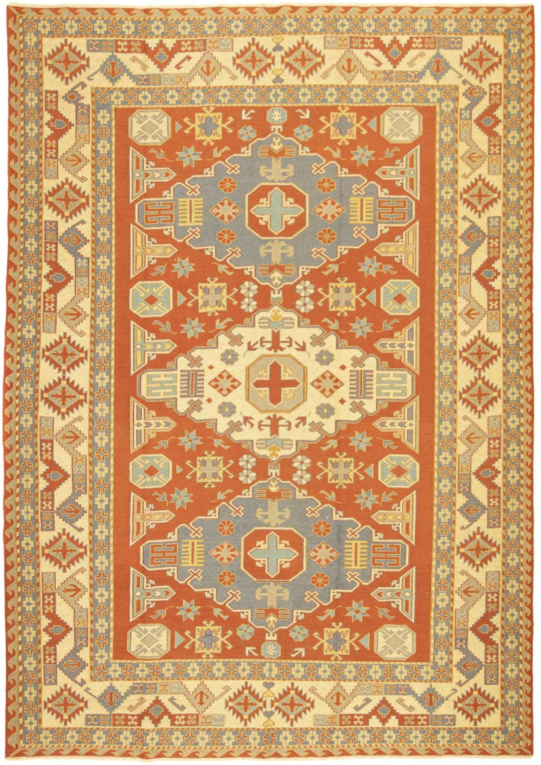 morgenland Wollteppich »Kelim - Oriental - 255 x 208 cm - orange«, rechteck günstig online kaufen