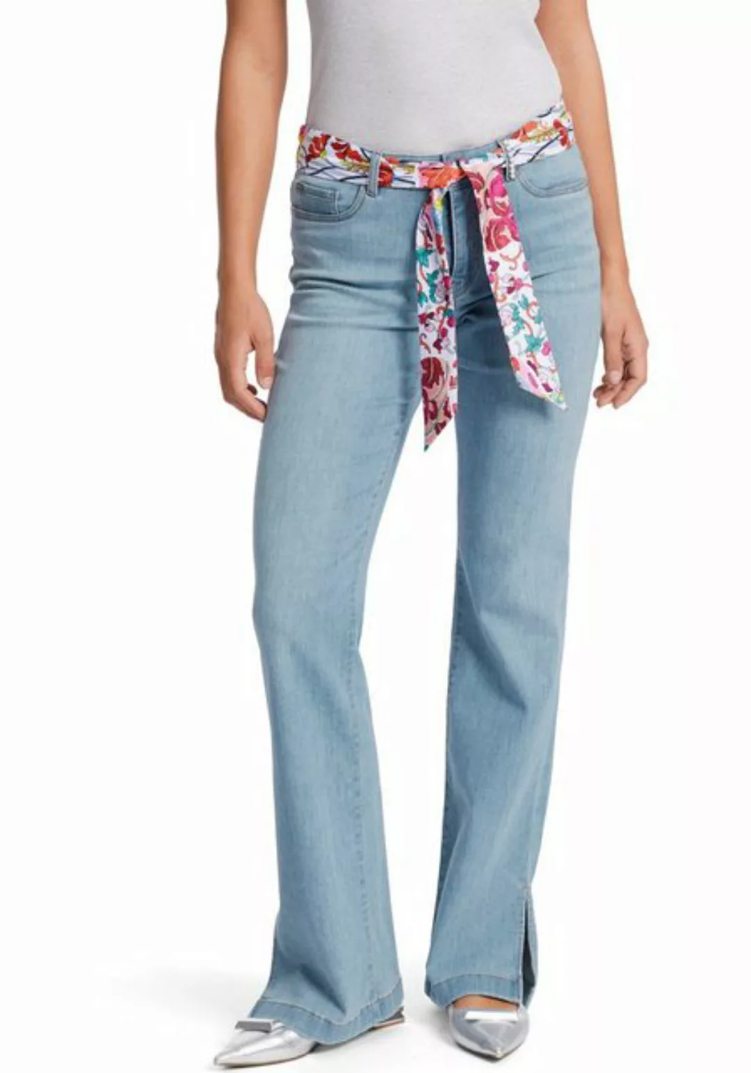 Marc Cain Bootcut-Jeans FARO Flower Vichy Premium Damenmode Modell FARO mit günstig online kaufen