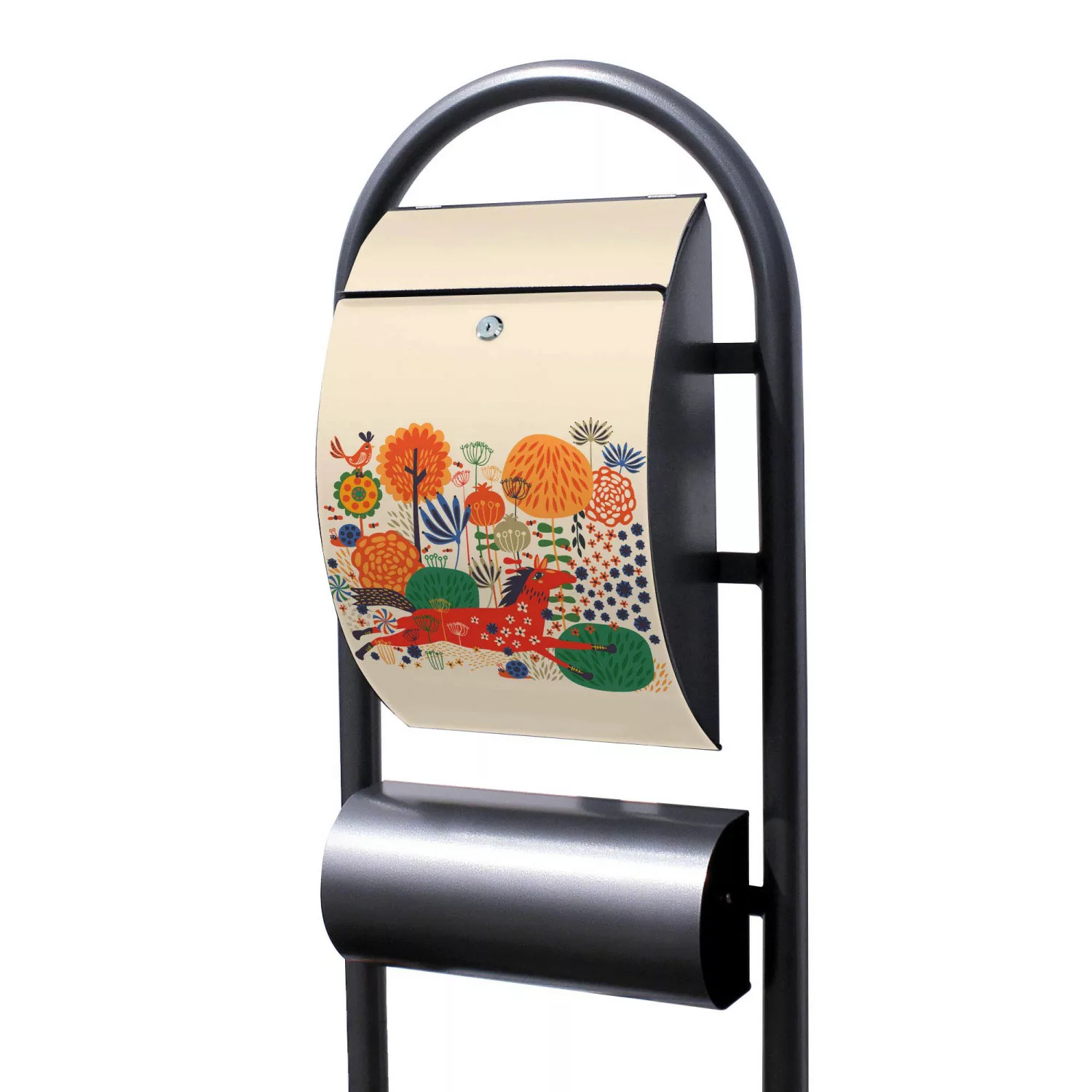 Banjado Standbriefkasten Hammerschlag Optik Größe 150x47x22cm Postkasten Fr günstig online kaufen