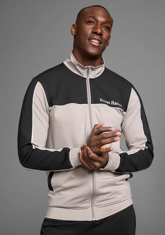 Bruno Banani Sweatjacke Reflektorstreifen in Teilungsnähten günstig online kaufen