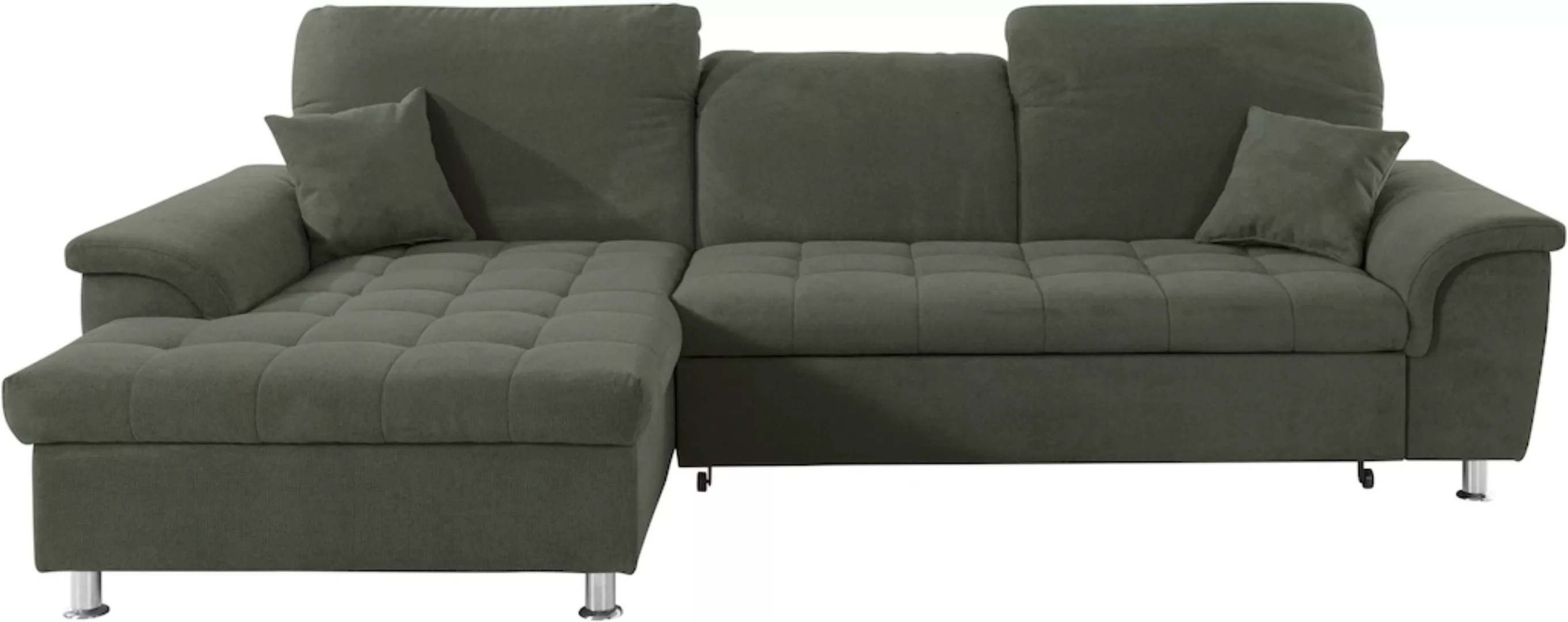 DOMO collection Ecksofa "Franzi, zeitlos und elegant, moderne Sitzheftung, günstig online kaufen