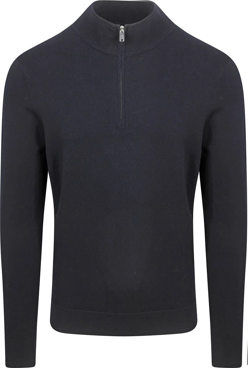 Profuomo Half Zip Pullover Luxury Navy - Größe L günstig online kaufen