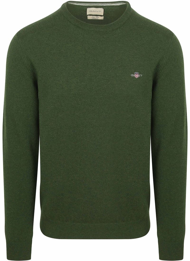 Gant Pullover Lammwolle Moosgrün - Größe M günstig online kaufen