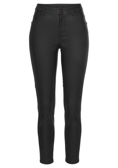 LASCANA Lederimitathose in schmaler Passform, figurbetonte Jeggings mit Str günstig online kaufen