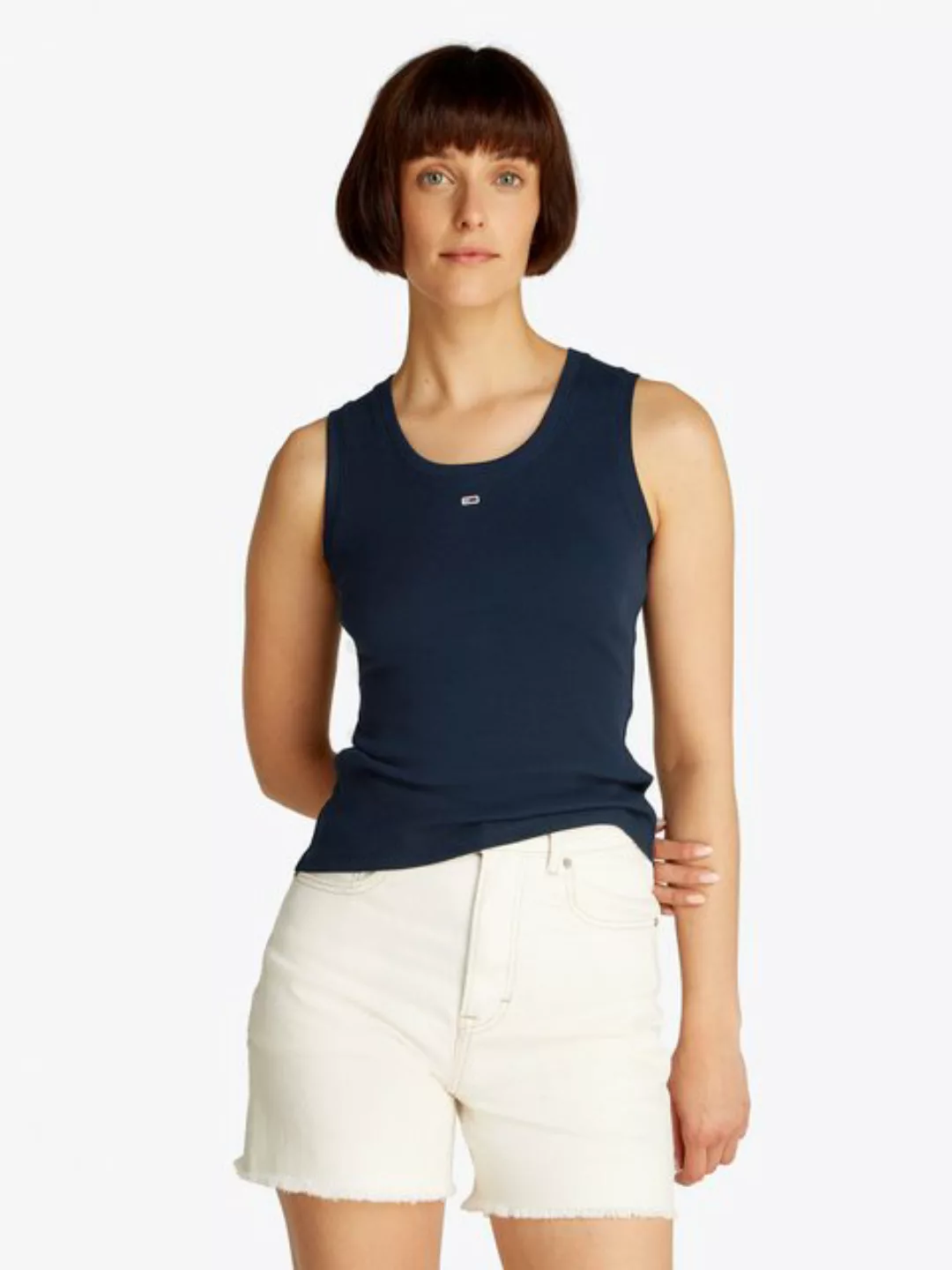 Tommy Jeans Tanktop "TJW ESSENTIAL RIB TANK EXT", mit Logostickerei günstig online kaufen