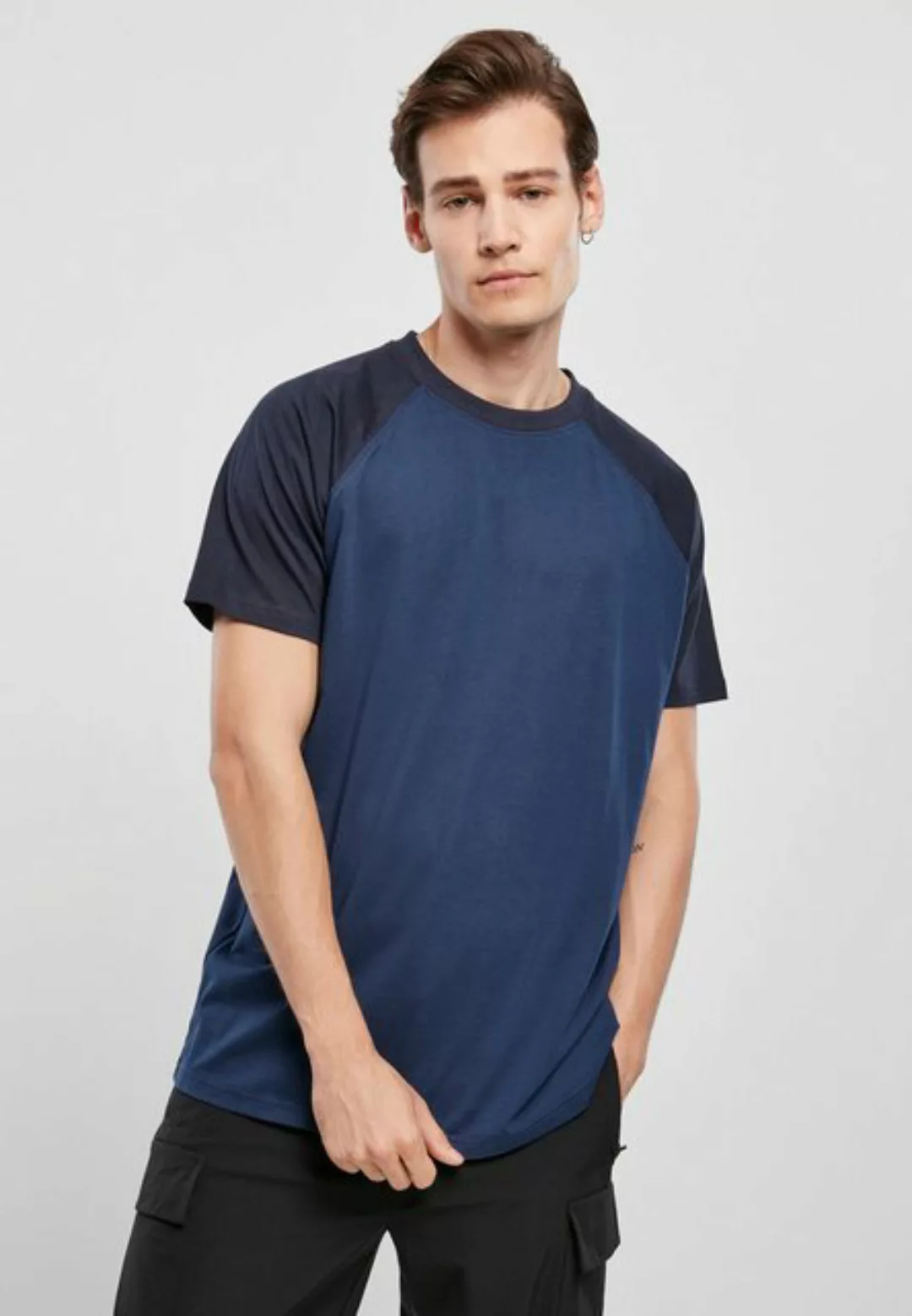 URBAN CLASSICS T-Shirt TB639 - Raglan Contrast Tee darkblue/midnightnavy L günstig online kaufen