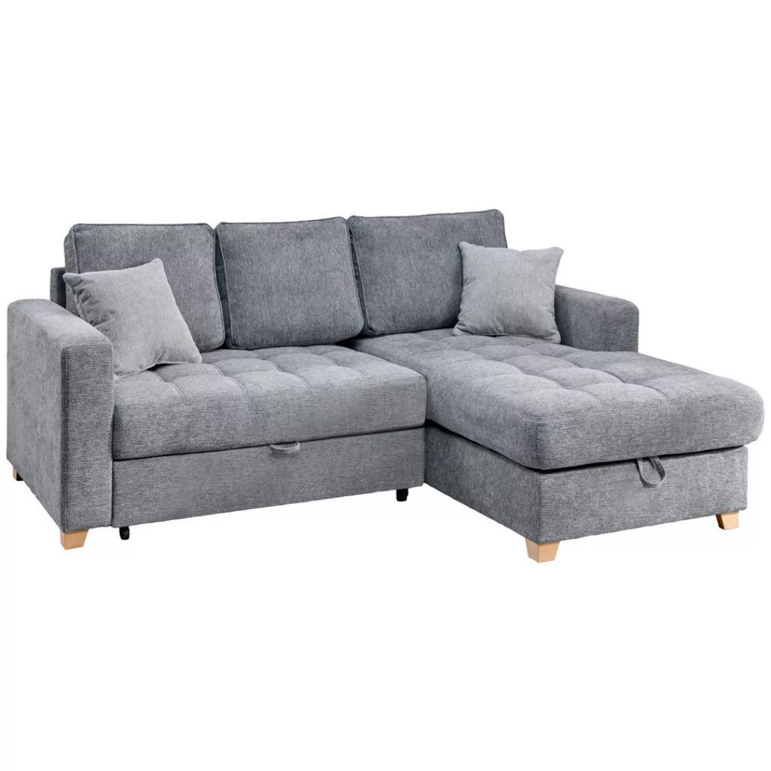 Schlafsofa Lozan schwarz B/H/T/L: ca. 230x49x86x84 cm günstig online kaufen