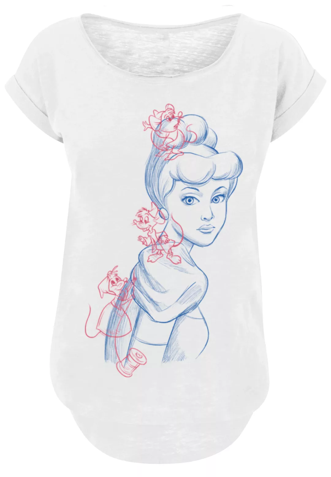 F4NT4STIC T-Shirt "Disney Cinderella Mouse Zeichnung", Damen,Premium Merch, günstig online kaufen