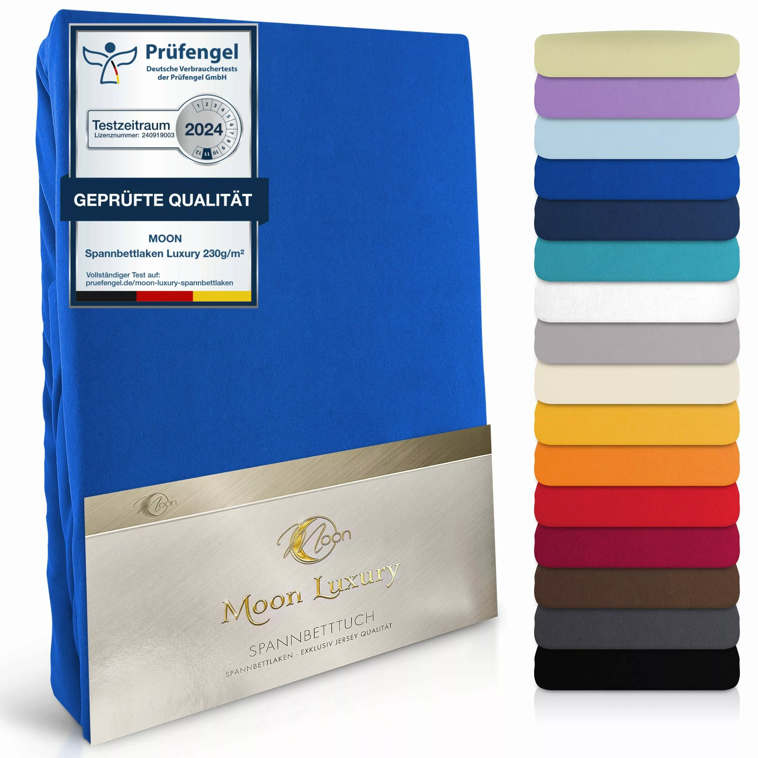 MOON Heimtextilien Spannbettlaken MOON-Luxury Spannbettlaken Jersey günstig online kaufen