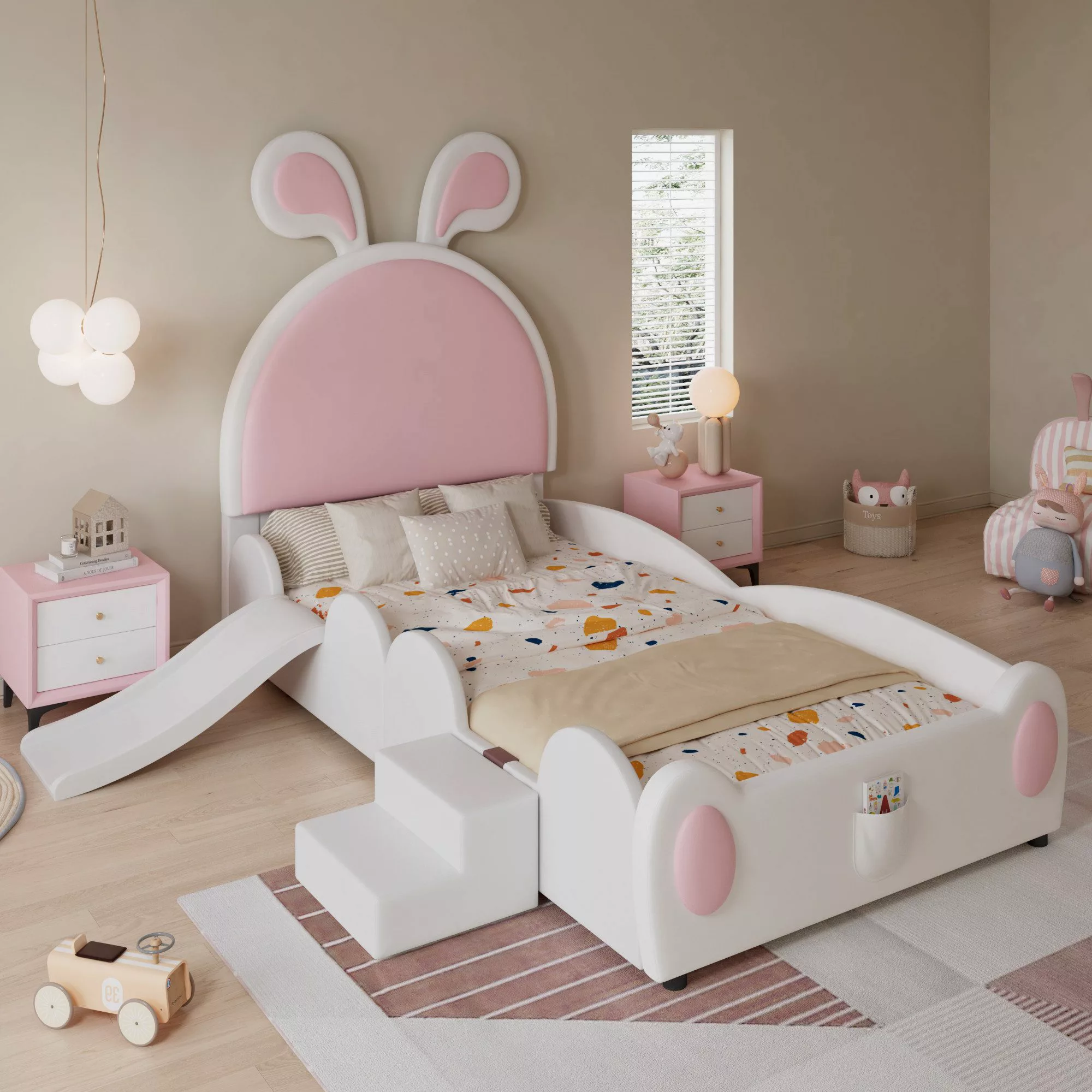 REDOM Kinderbett Polsterbett Bett (mit Kinderrutsche günstig online kaufen