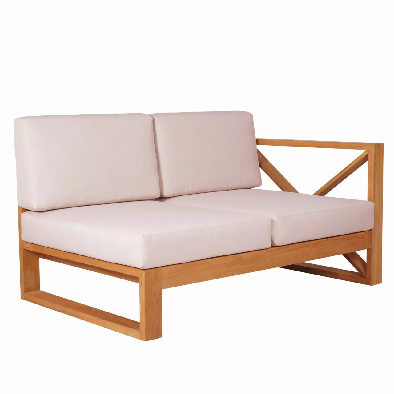 Ecksofa Molveno Outdoor Gartensofa Rechts Massivholz Teak günstig online kaufen