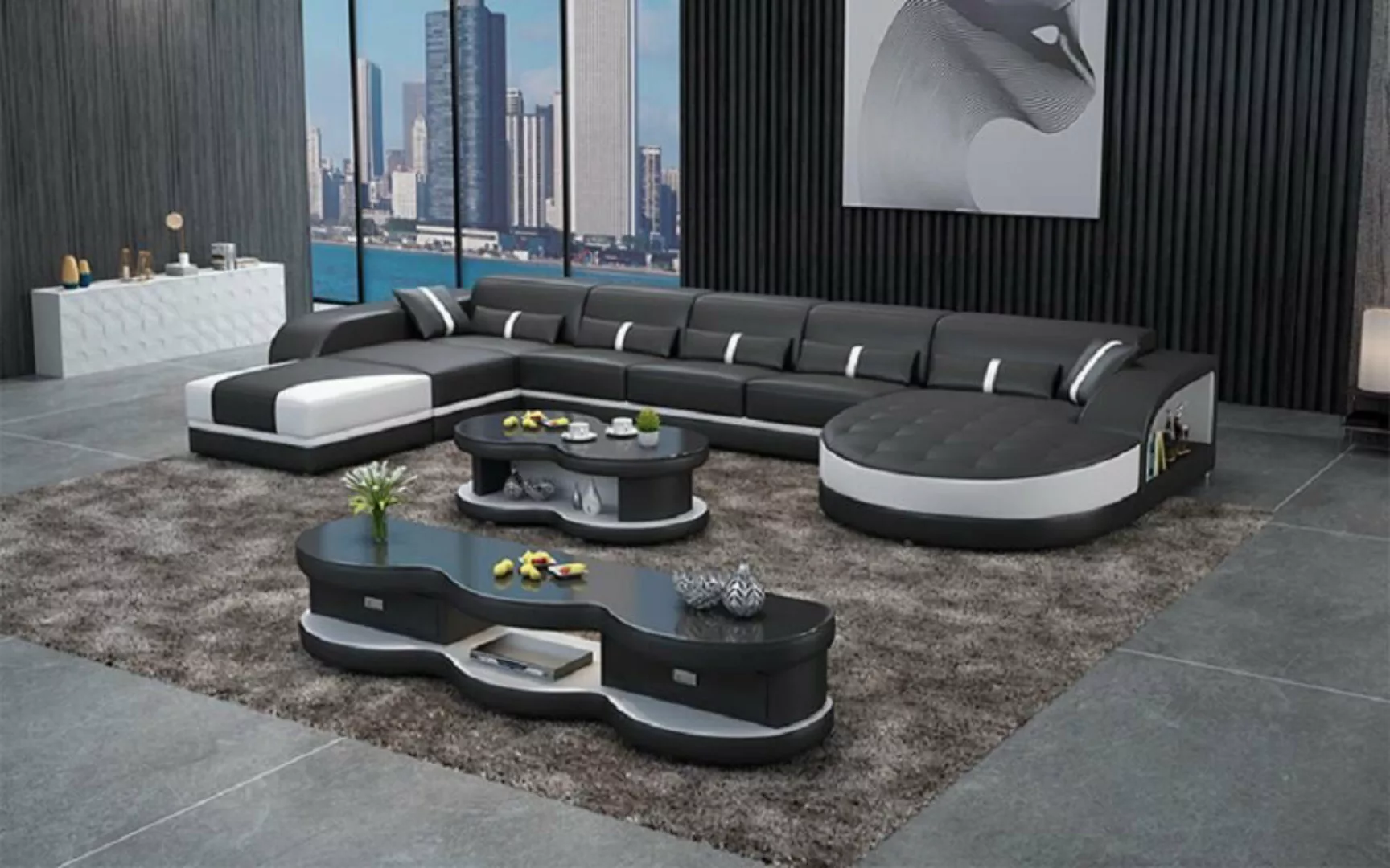JVmoebel Ecksofa, Sofas U Form Sofa Couch Polster Wohnlandschaft Design Eck günstig online kaufen