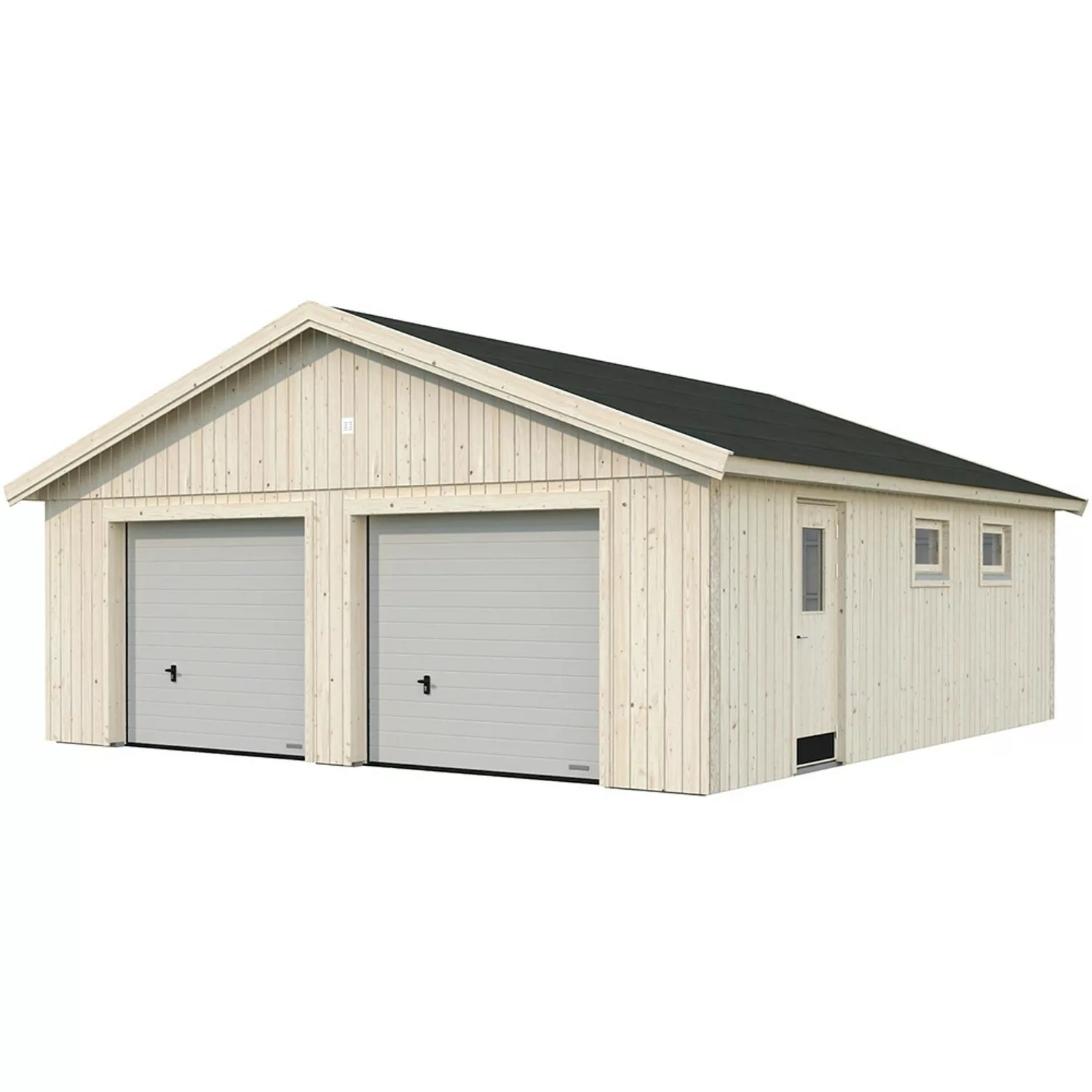 Palmako Garage Andre 44,7 m² mit Sektionaltoren Unbehandelt 665 x 739 cm No günstig online kaufen