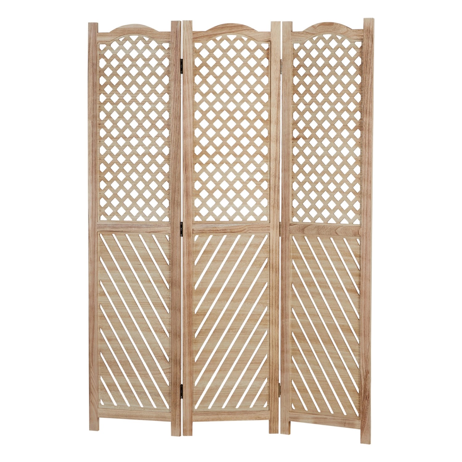 Homestyle4u 3-tlg. Paravent in Braun 120x170 cm 2014 günstig online kaufen