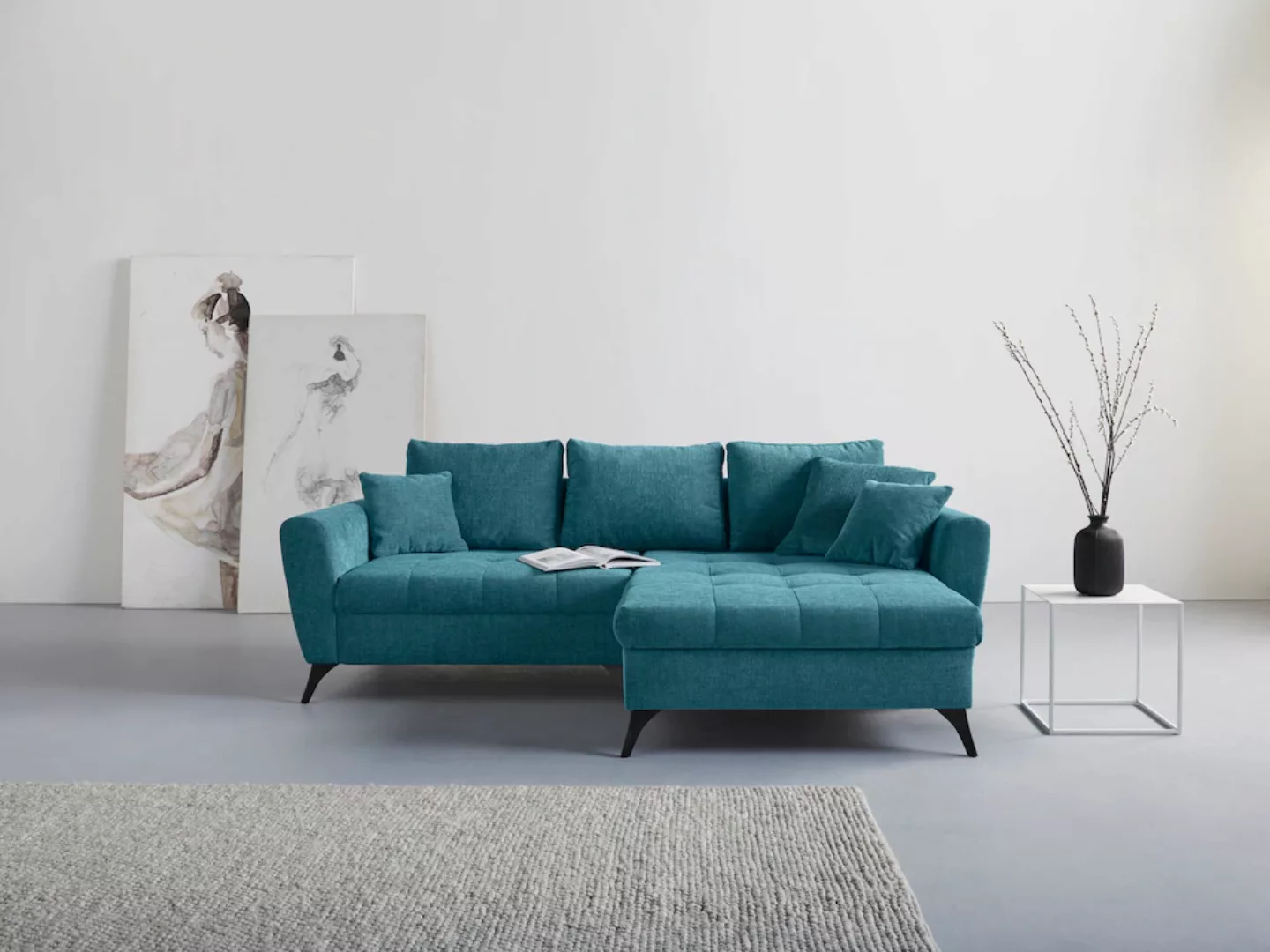 INOSIGN Ecksofa "Lörby L-Form", Belastbarkeit bis 140kg pro Sitzplatz, auch günstig online kaufen