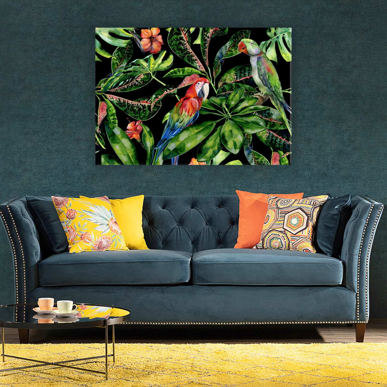 Leinwandbild Tropical Birds, 70 x 100 cm günstig online kaufen