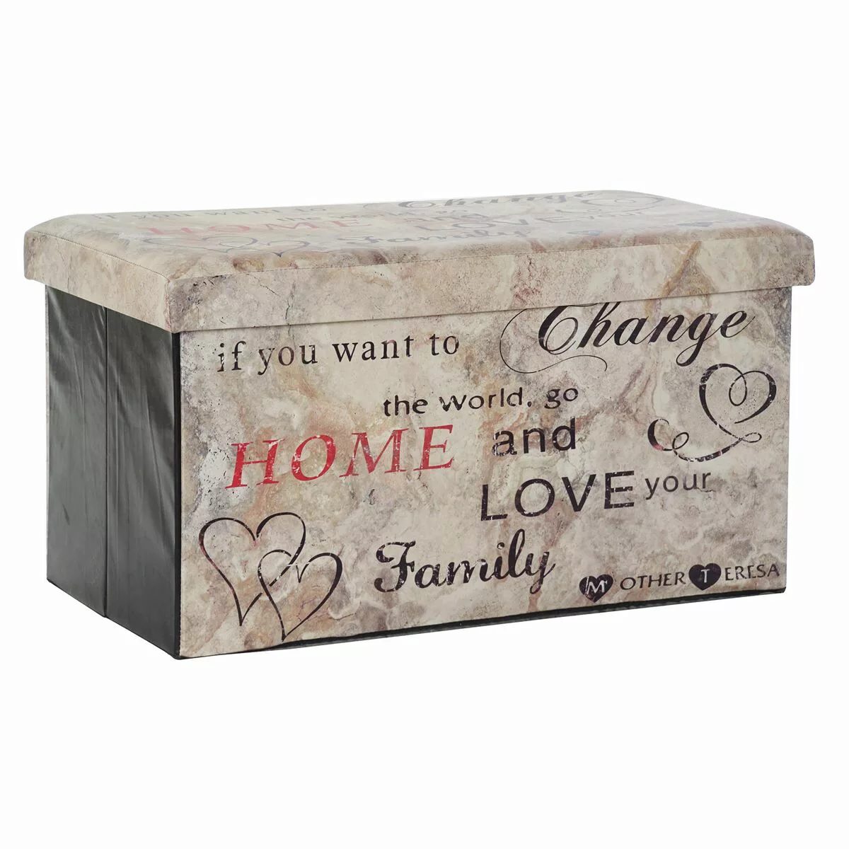 Mehrzweckbox Dkd Home Decor Biegsam Schwarz Beige Mdf Pu (76 X 40 X 41 Cm) günstig online kaufen