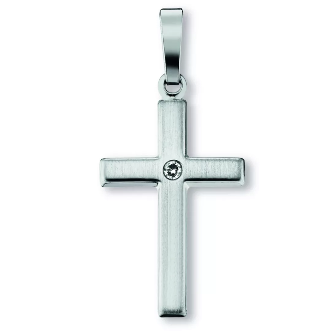 ONE ELEMENT Kettenanhänger "Zirkonia Kreuz Anhänger aus 925 Silber", Damen günstig online kaufen