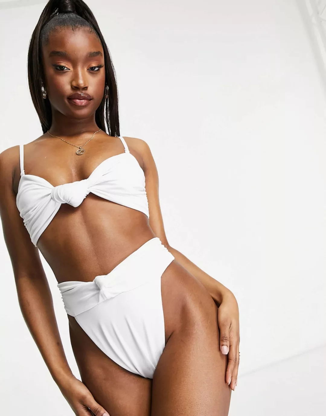 ASOS DESIGN – Mix and Match – Hoch geschnittenes Bikiniunterteil aus recyce günstig online kaufen