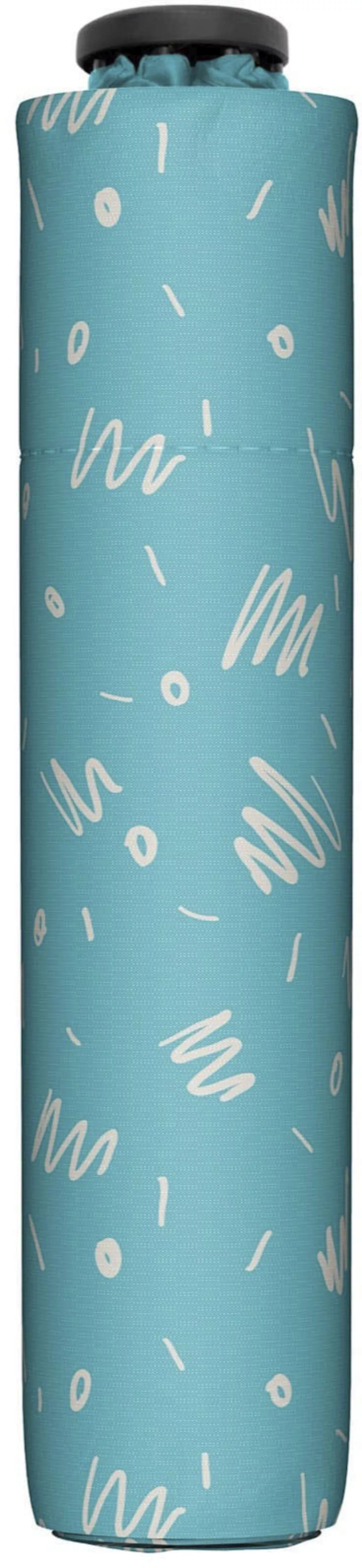 doppler Taschenregenschirm "zero,99 Minimally, aqua blue" günstig online kaufen