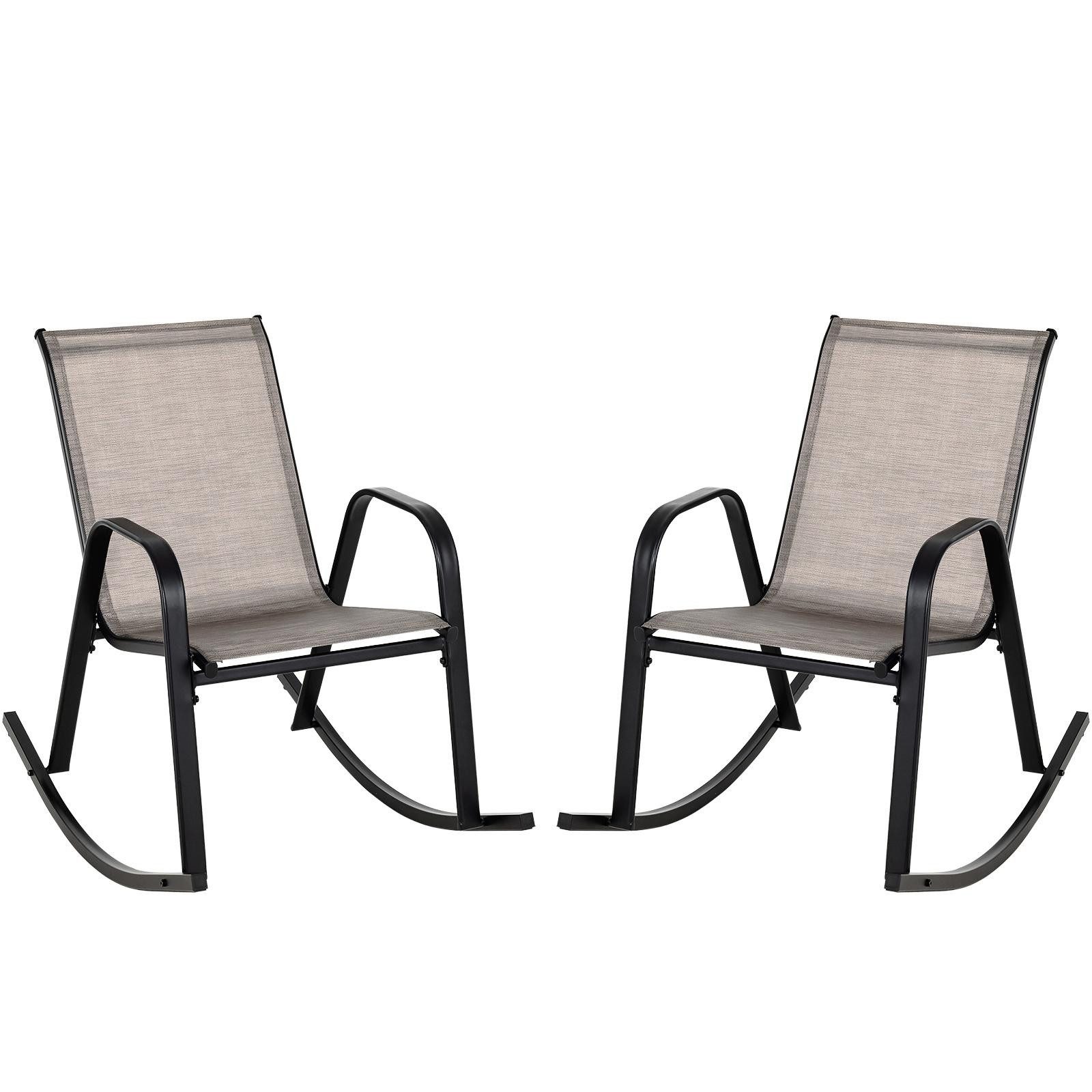 KOMFOTTEU Schaukelstuhl Gartenstuhl (2er Set), mit günstig online kaufen
