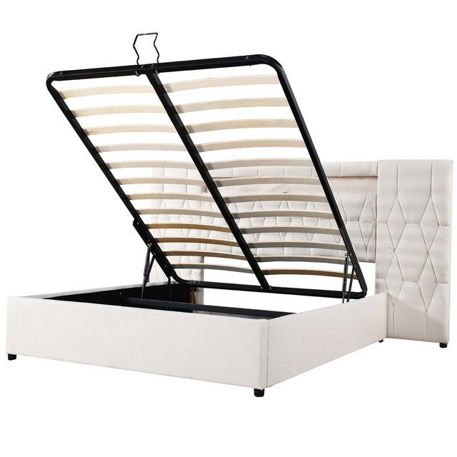 RIYO Polsterbett Doppelbett 140x200cm Mit großer Rückenlehne mit LED und US günstig online kaufen