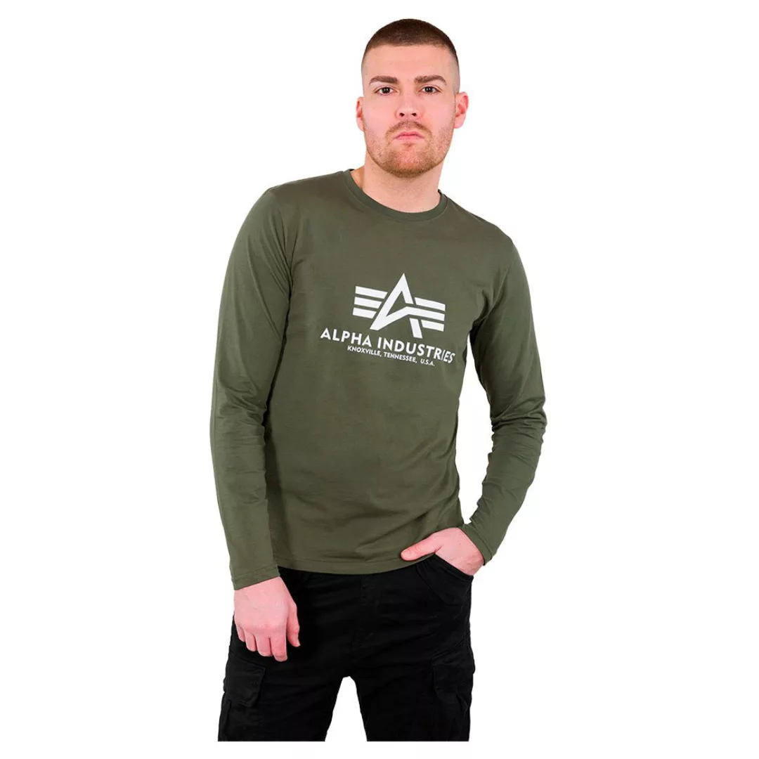 Alpha Industries Basic Langarm-t-shirt S Dark Olive günstig online kaufen