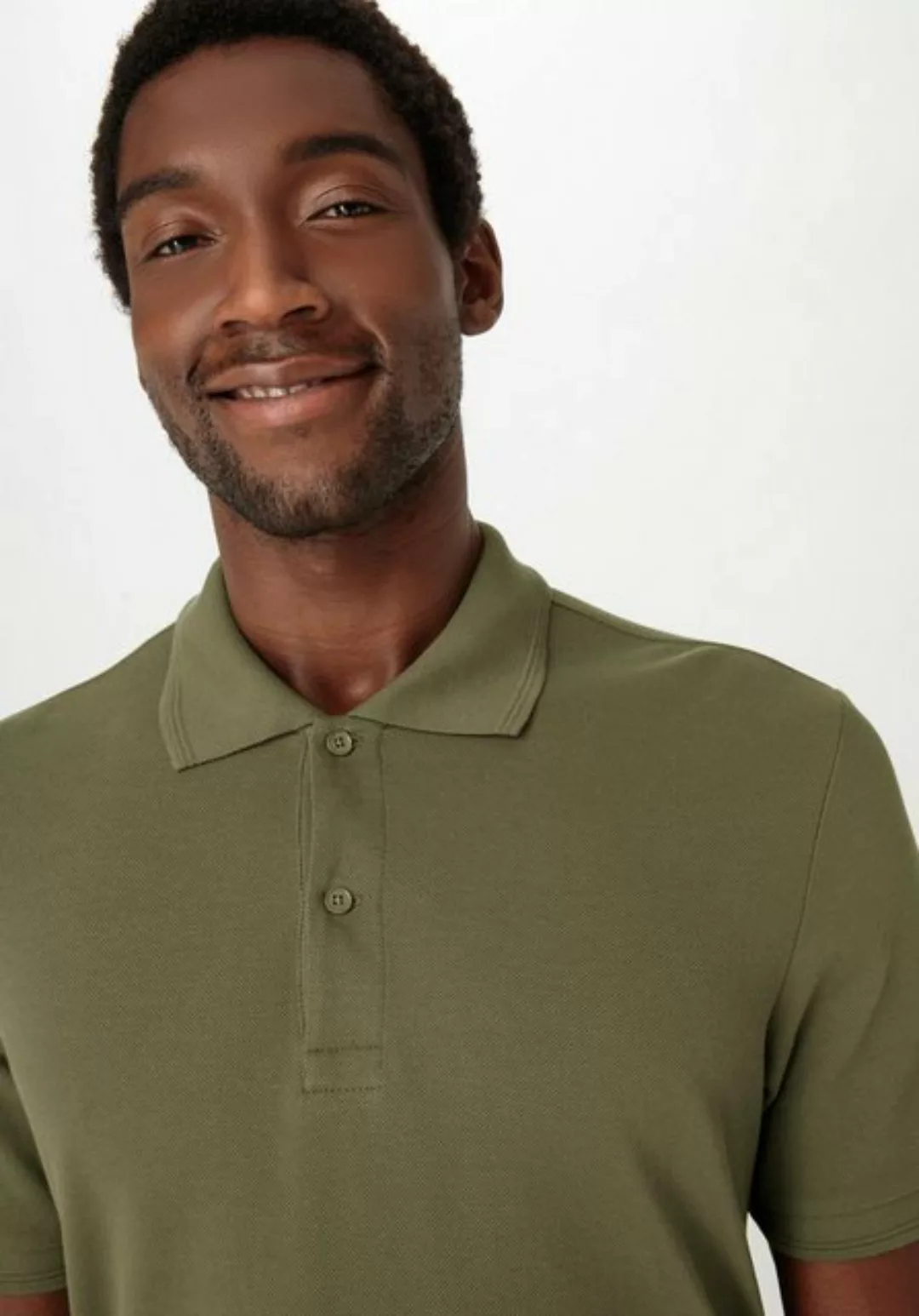 Hessnatur T-Shirt Zwirn Polo Regular aus reiner Bio-Baumwolle (1-tlg) günstig online kaufen