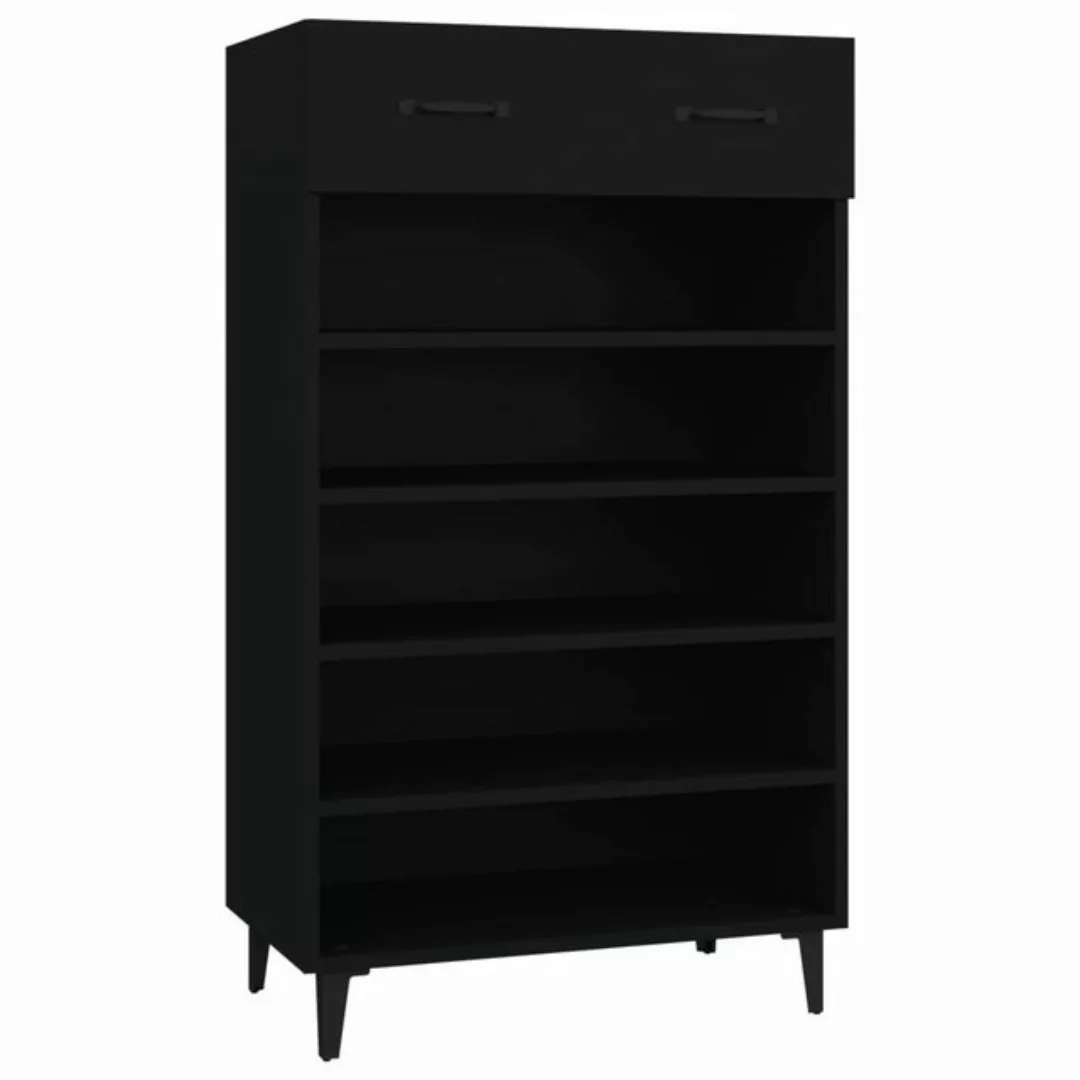 furnicato Schuhschrank Schwarz 60x35x105 cm Holzwerkstoff günstig online kaufen