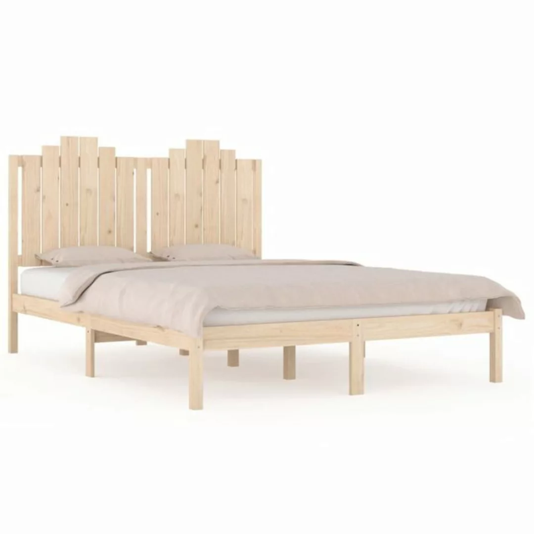 vidaXL Bettgestell Massivholzbett Kiefer 200x200 cm Bett Bettgestell Doppel günstig online kaufen