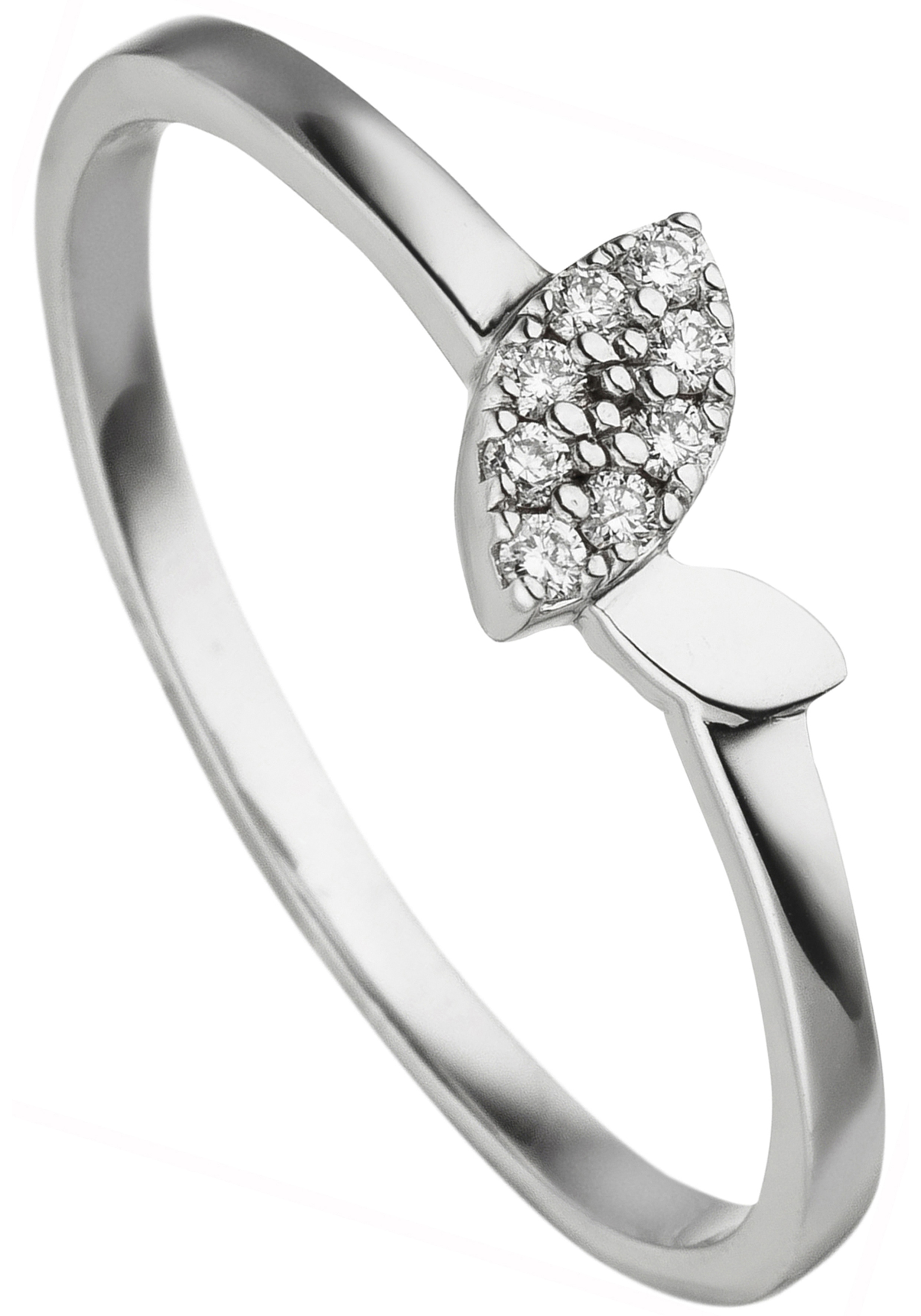 JOBO Fingerring "Ring mit 8 Diamanten", 585 Weißgold günstig online kaufen