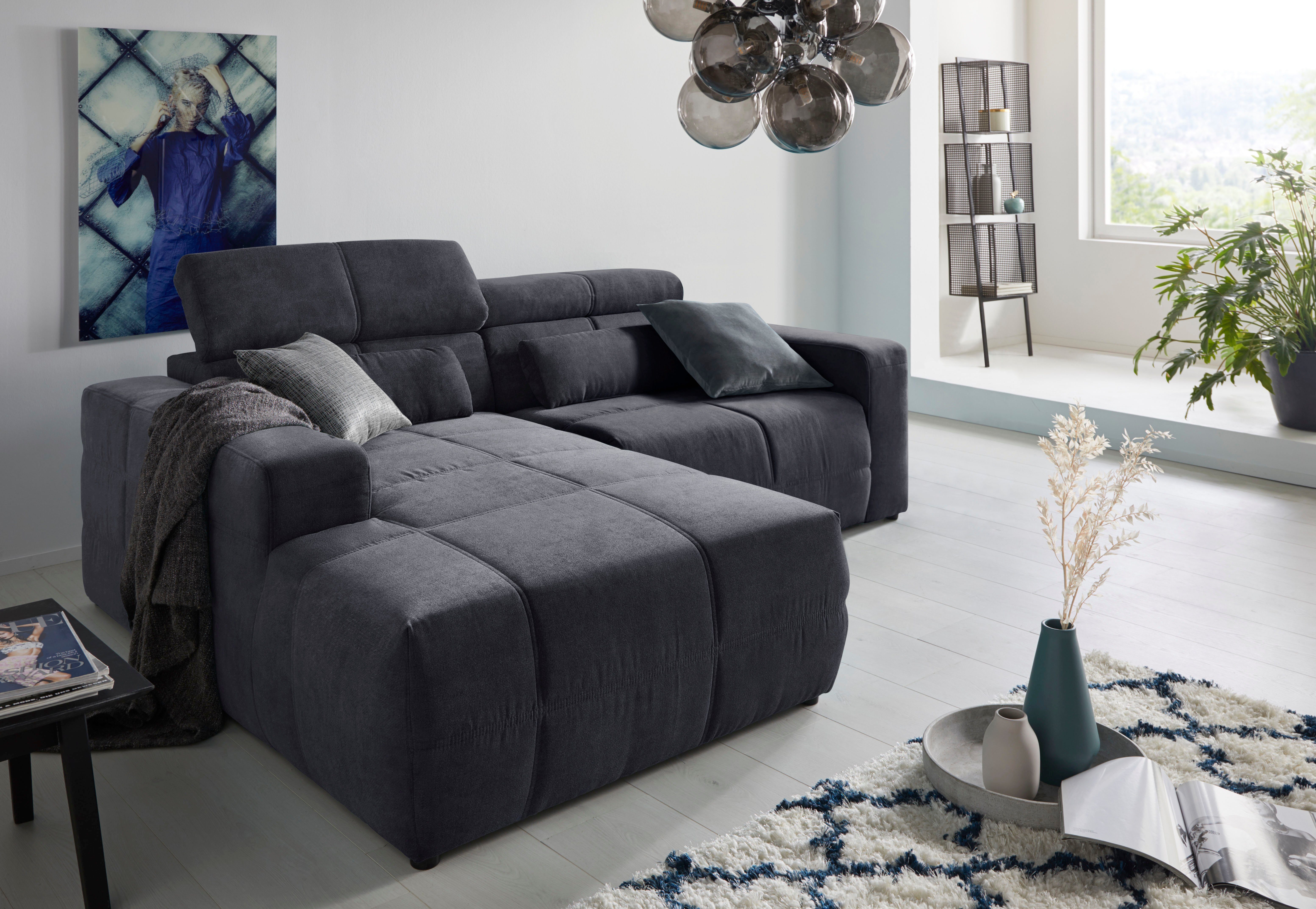 DOMO collection Ecksofa Brandon, inkl. Kopfteilverstellung, günstig online kaufen